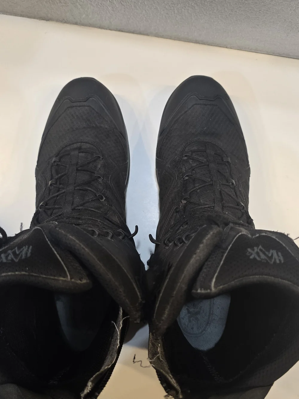 HAIX Men's Black Tactical Boots - Lace-Up Duty Boot Men's Size 15w.